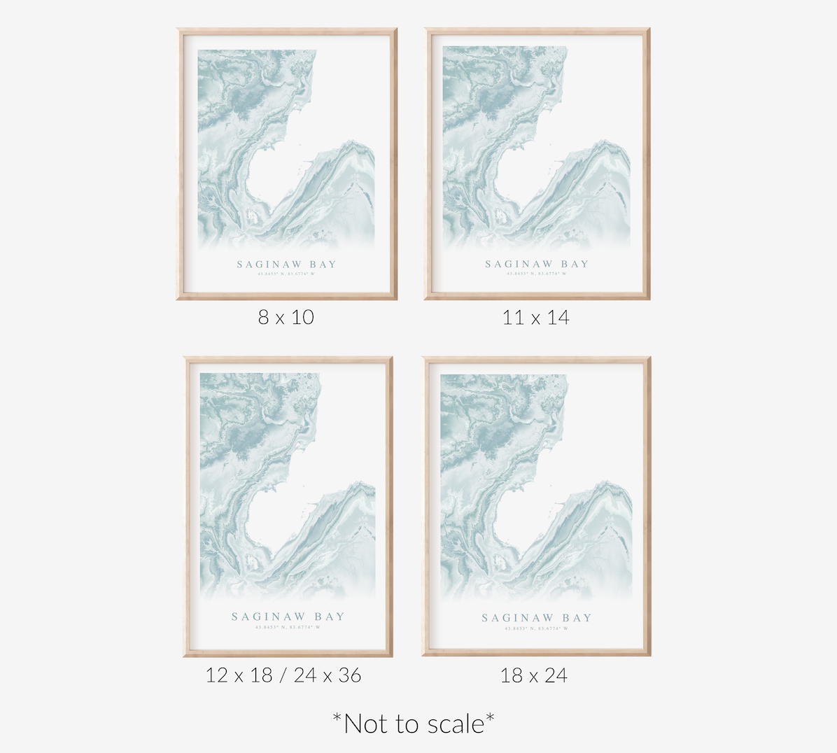 Saginaw Bay Map Print