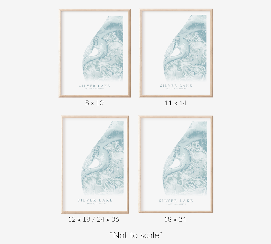 Silver Lake MI Map Print