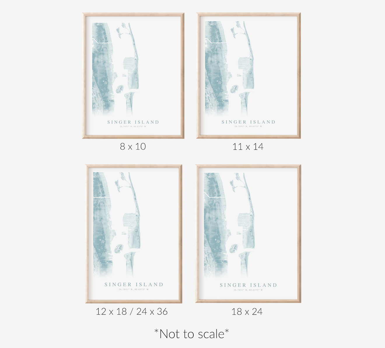 Singer Island Map Print