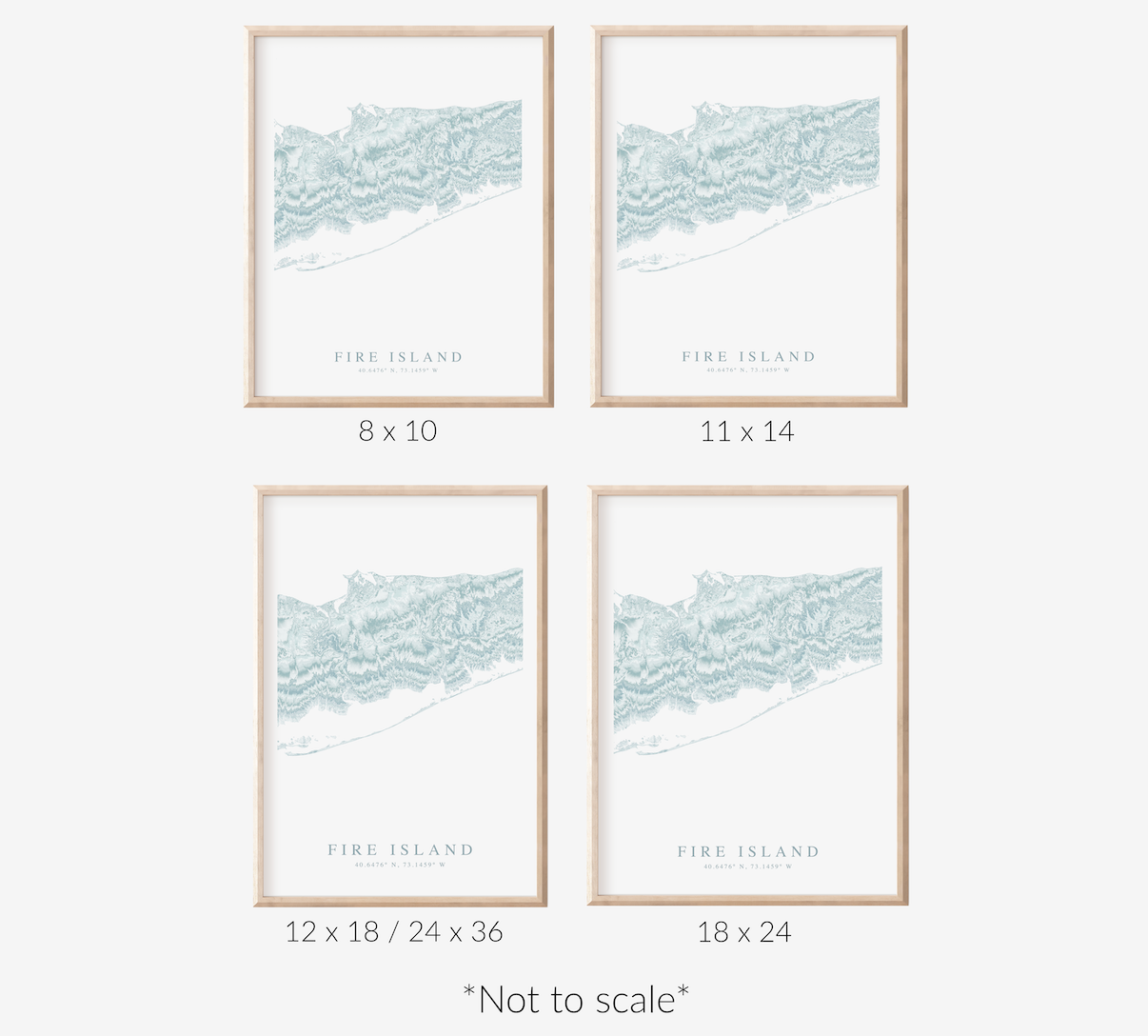 Fire Island Map Print