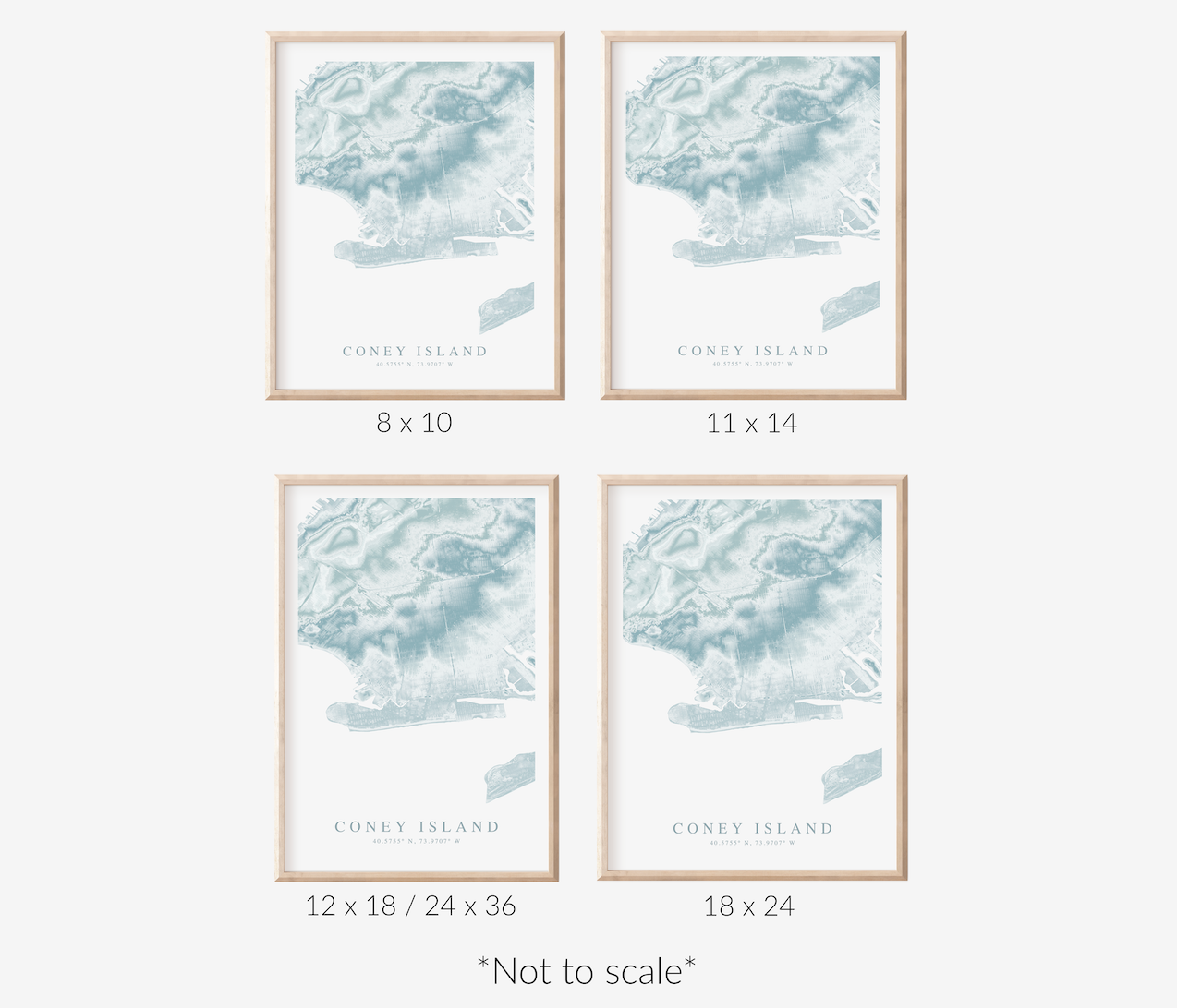 Coney Island Map Print