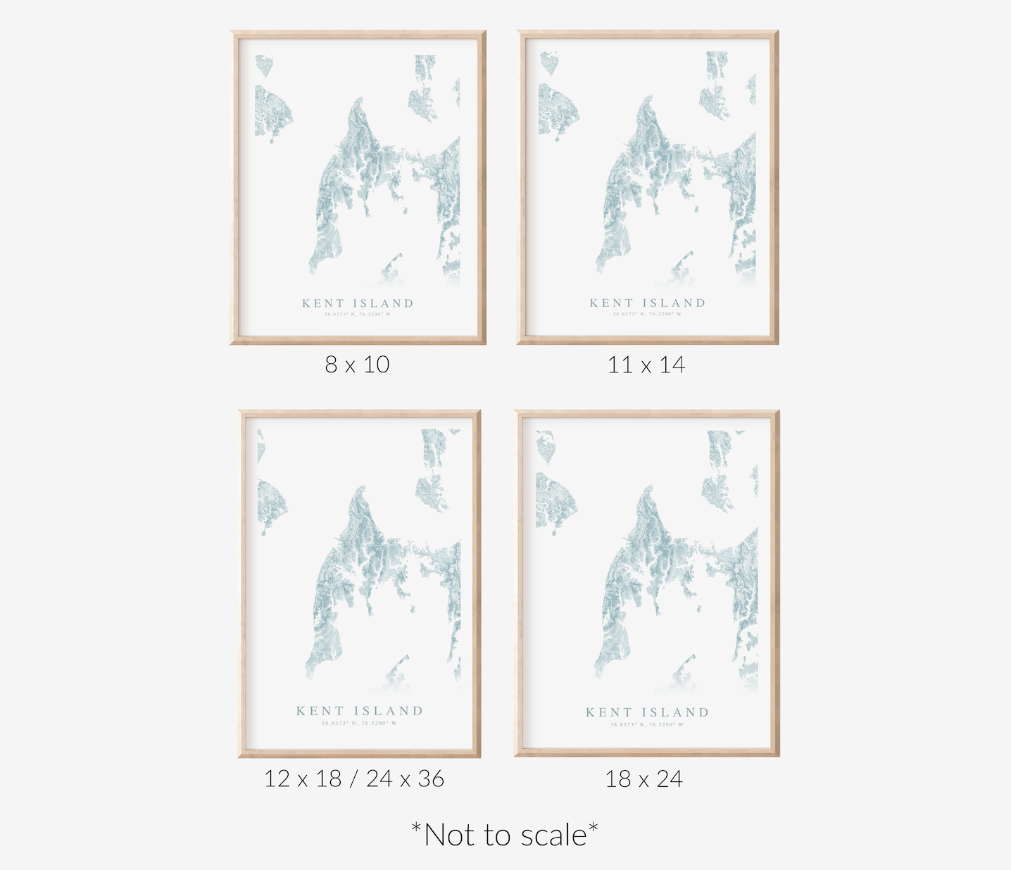 Kent Island Map Print