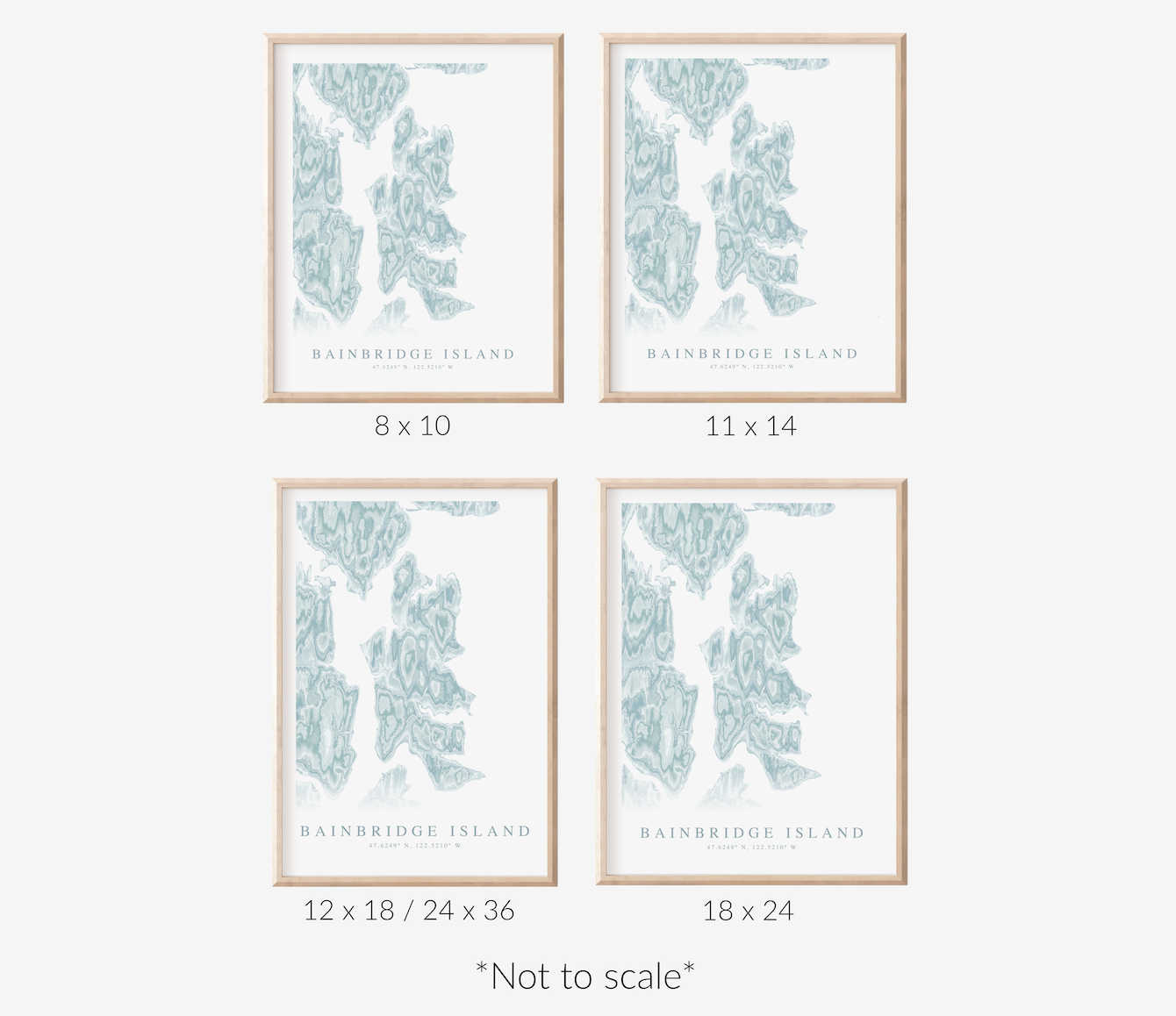 Bainbridge Island Map Print