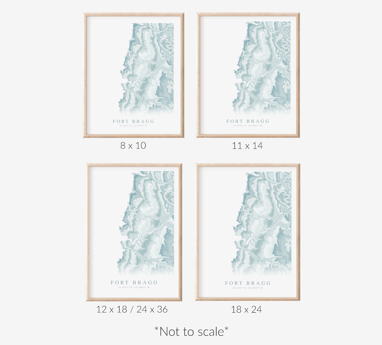 Fort Bragg Map Print