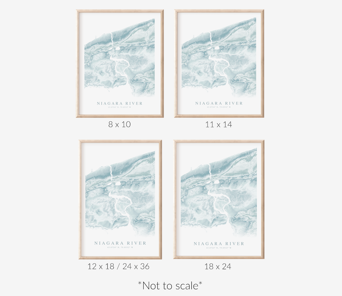 Niagara River Map Print