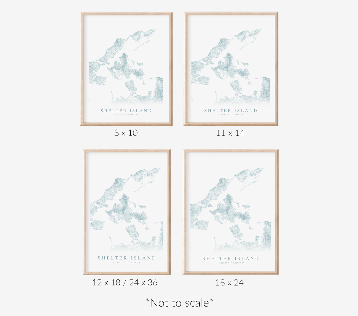 Shelter Island NY Map Print