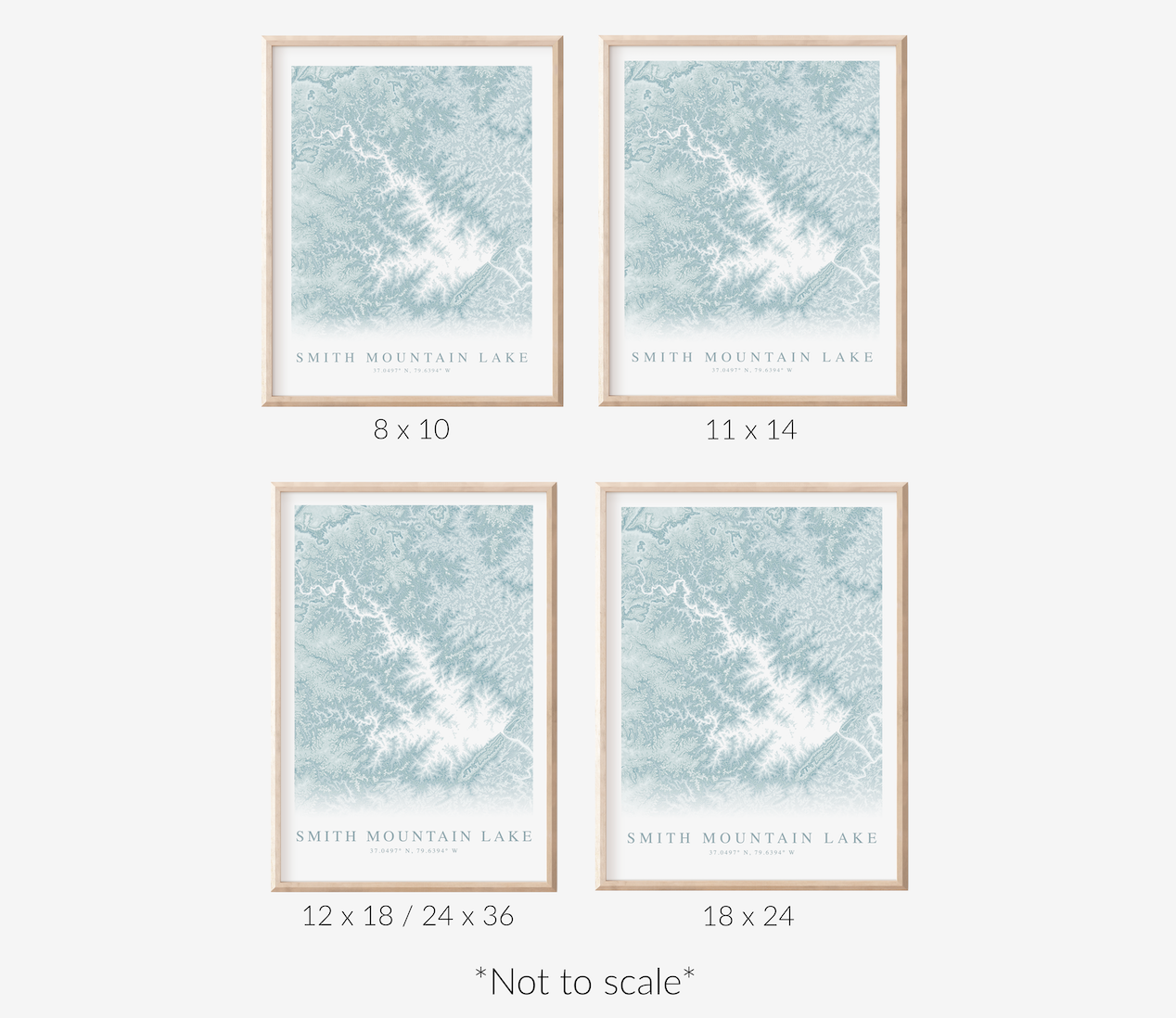 Smith Mountain Lake Map Print