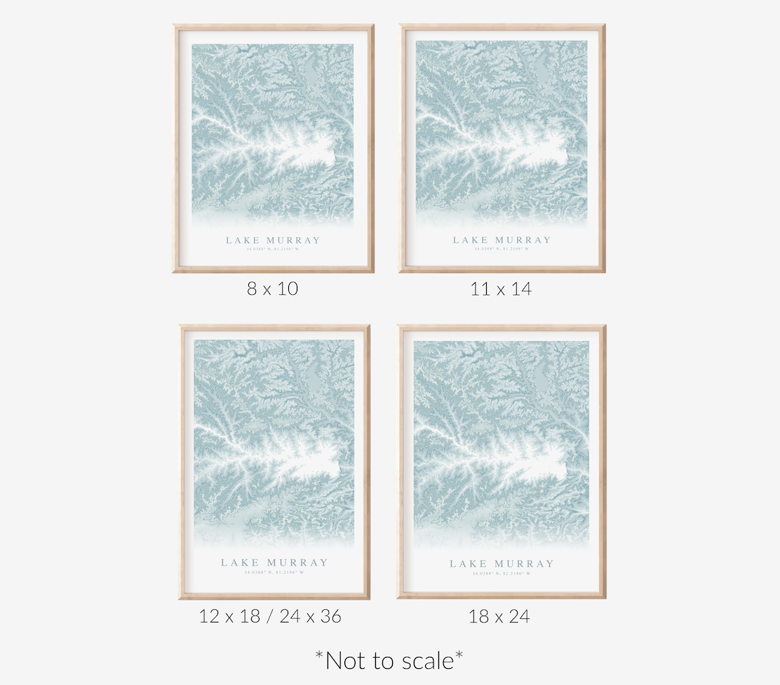 Lake Murray Map Print
