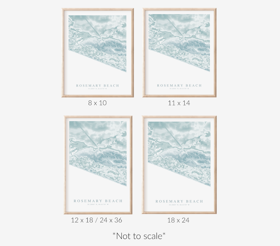 Rosemary Beach Map Print