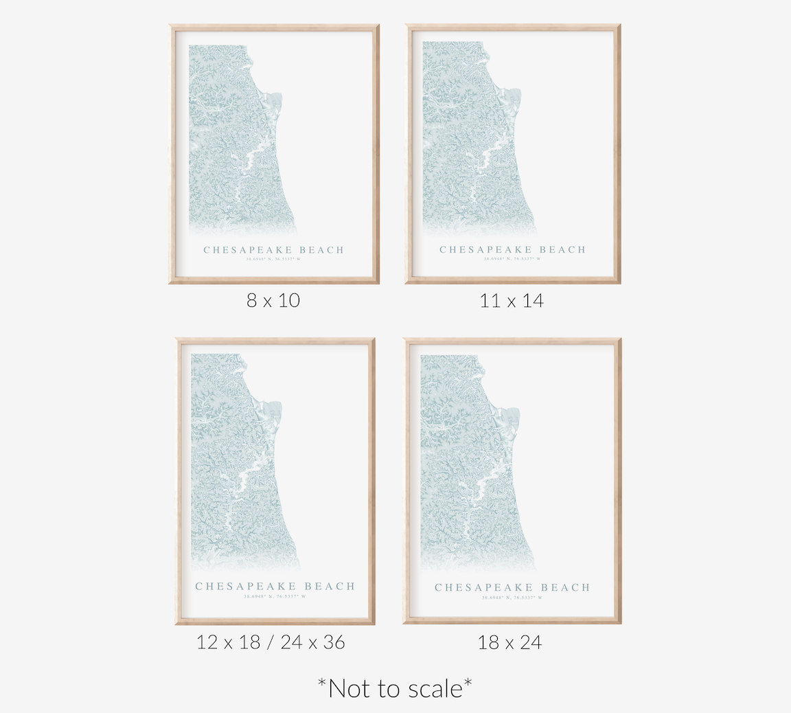 Chesapeake Beach Map Print