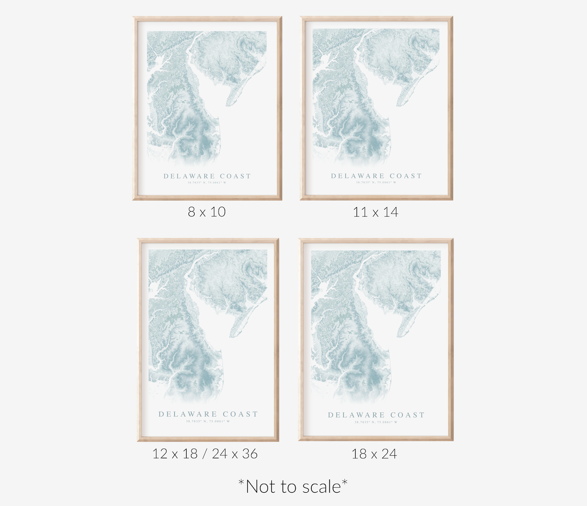 Delaware Coast Map Print