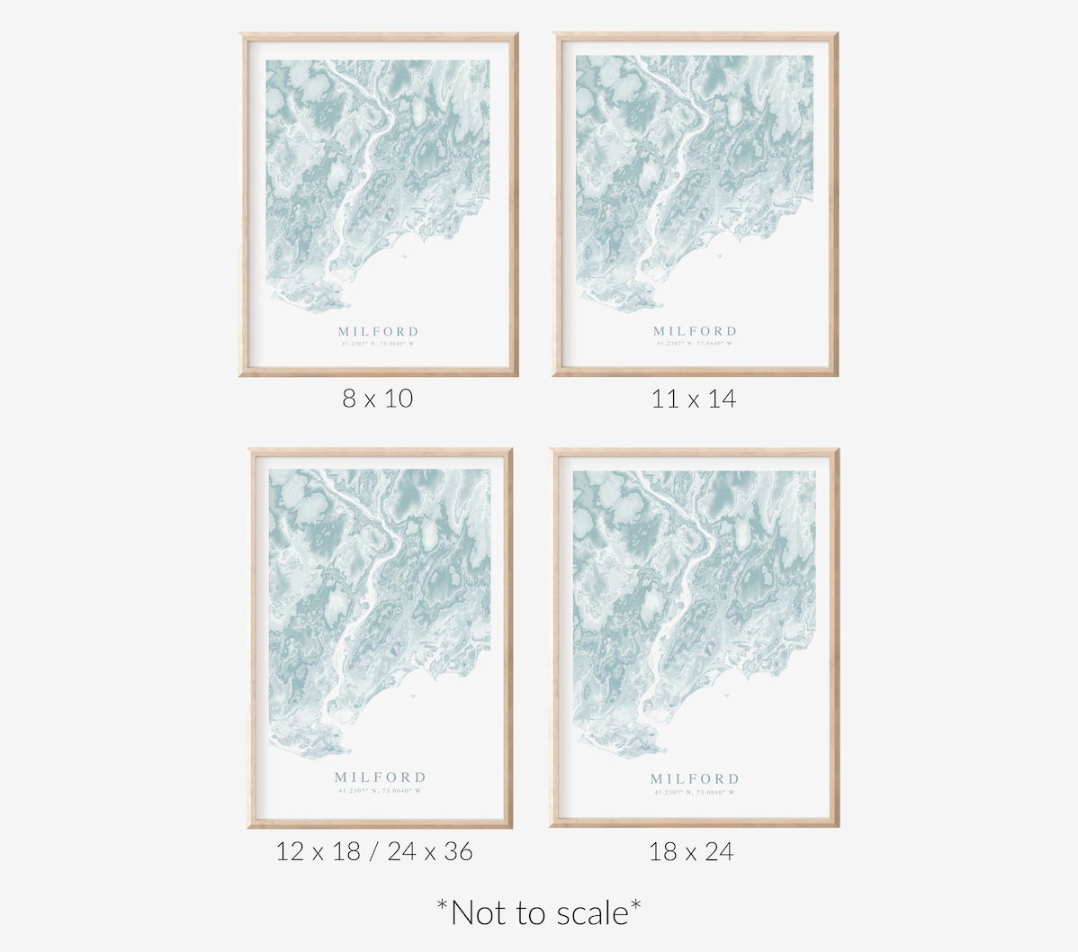 Milford CT Map Print