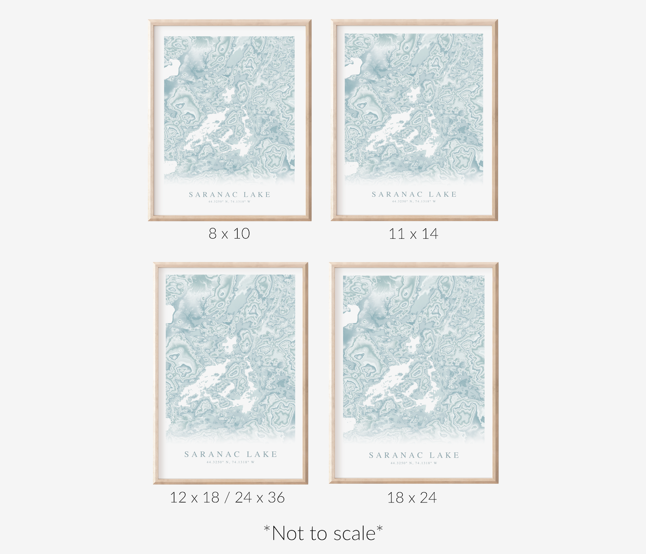 Saranac Lake Map Print