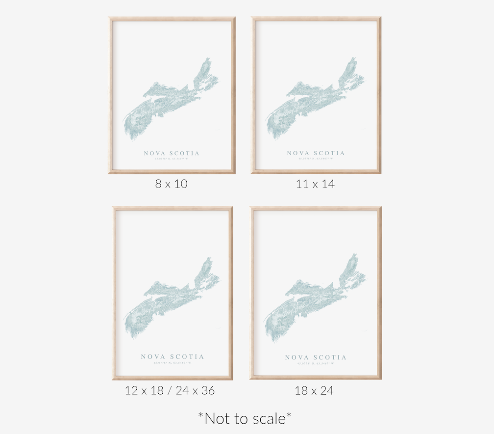 Nova Scotia Map Print