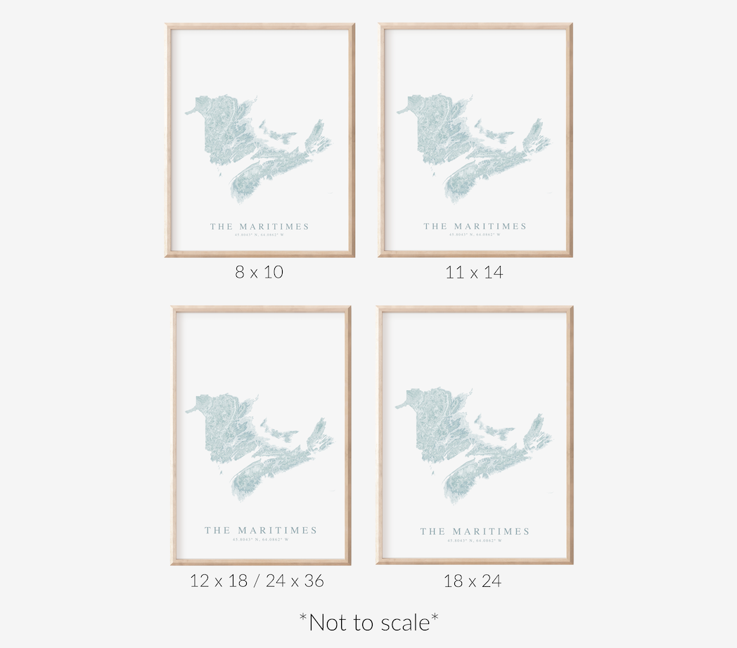 Maritime Provinces Map Print