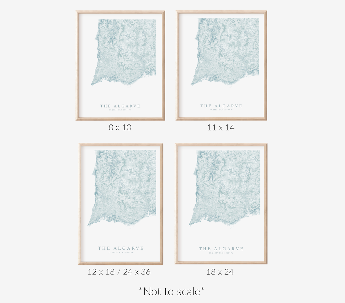 Algarve Map Print