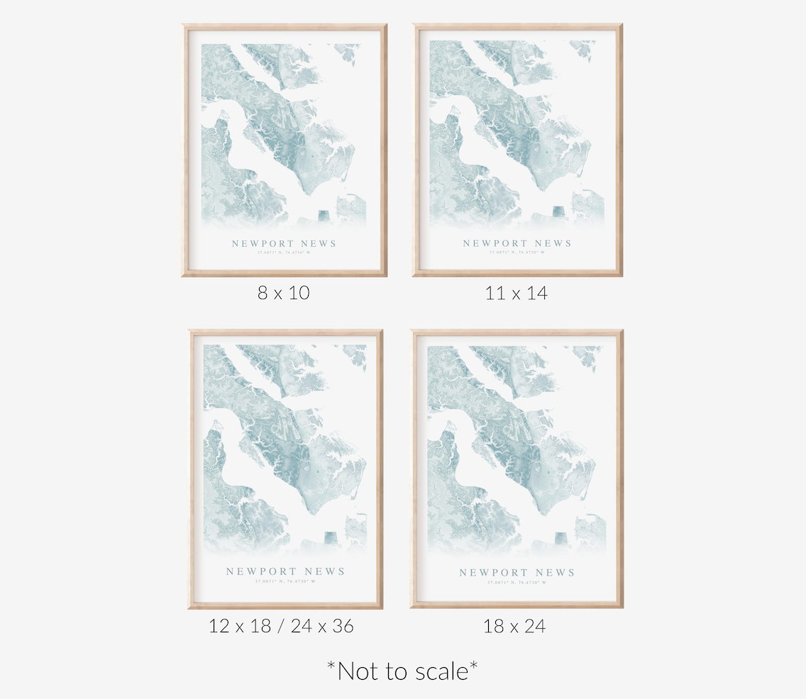 Newport News Map Print