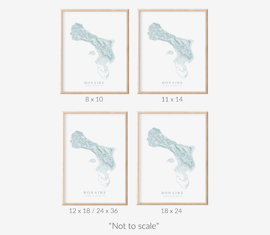 Bonaire Map Print