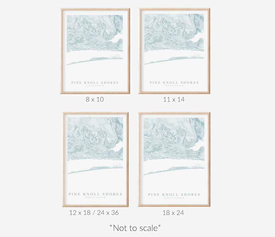 Pine Knoll Shores Map Print