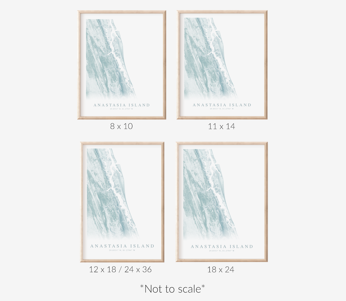 Anastasia Island Map Print