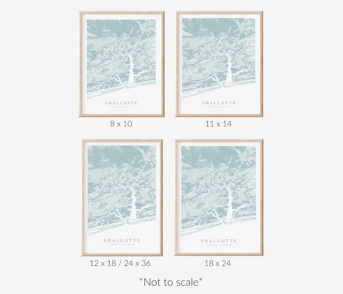 Shallotte Map Print