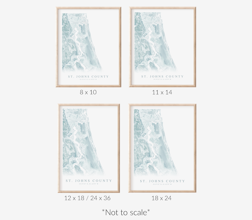St. Johns County FL Map Print