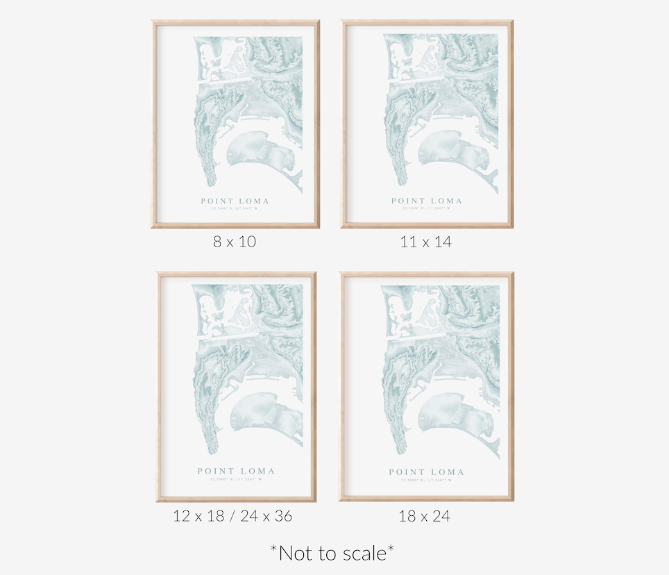Point Loma Map Print