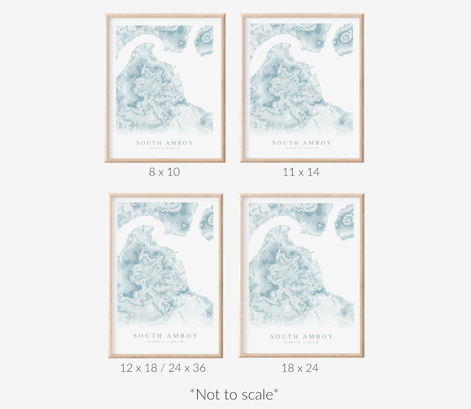 South Amboy Map Print