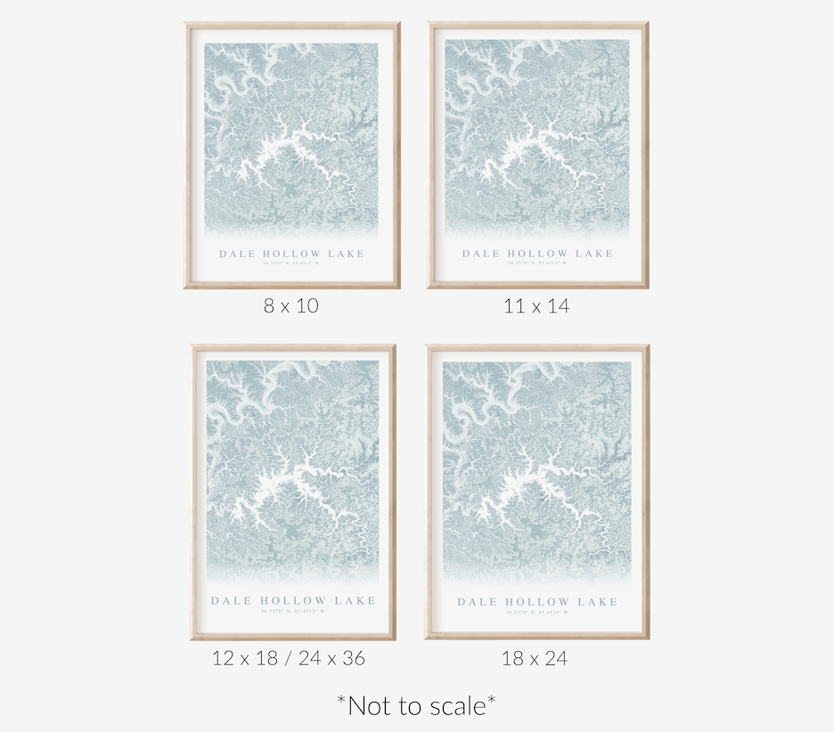 Dale Hollow Lake Map Print
