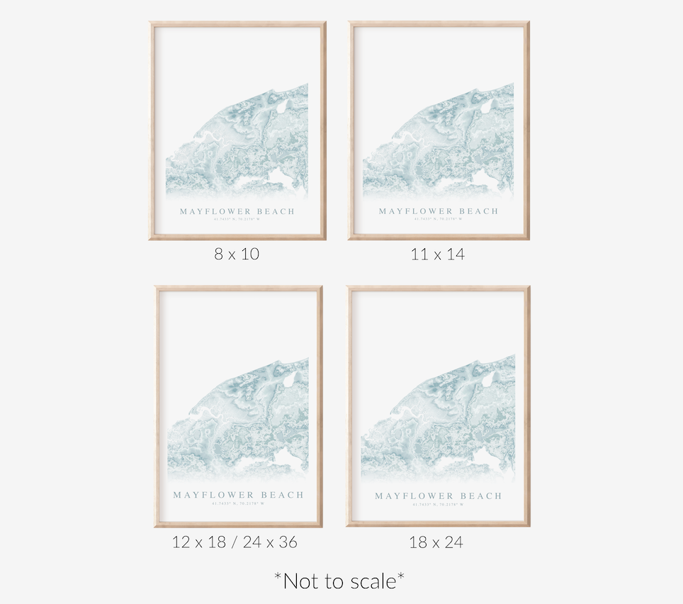 Mayflower Beach Map Print