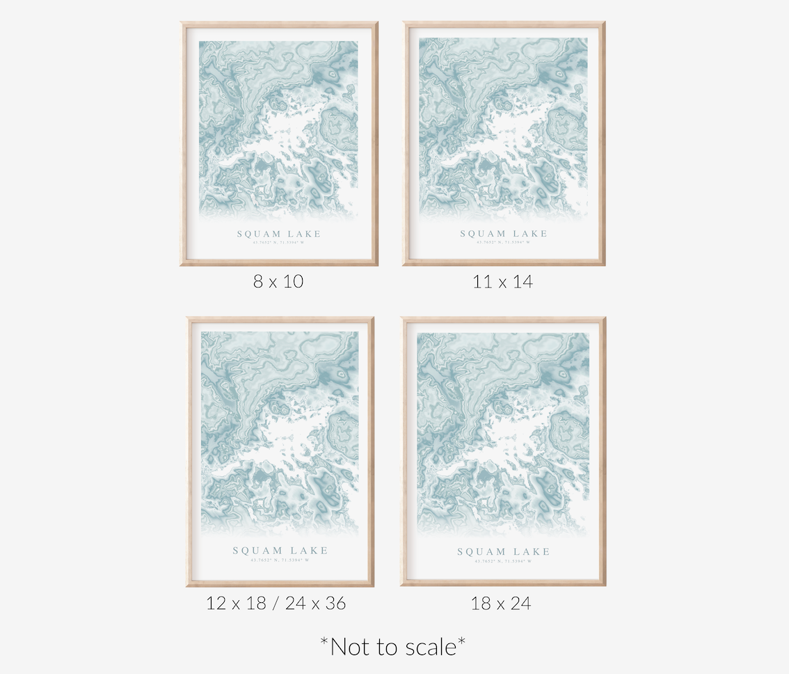 Squam Lake Map Print