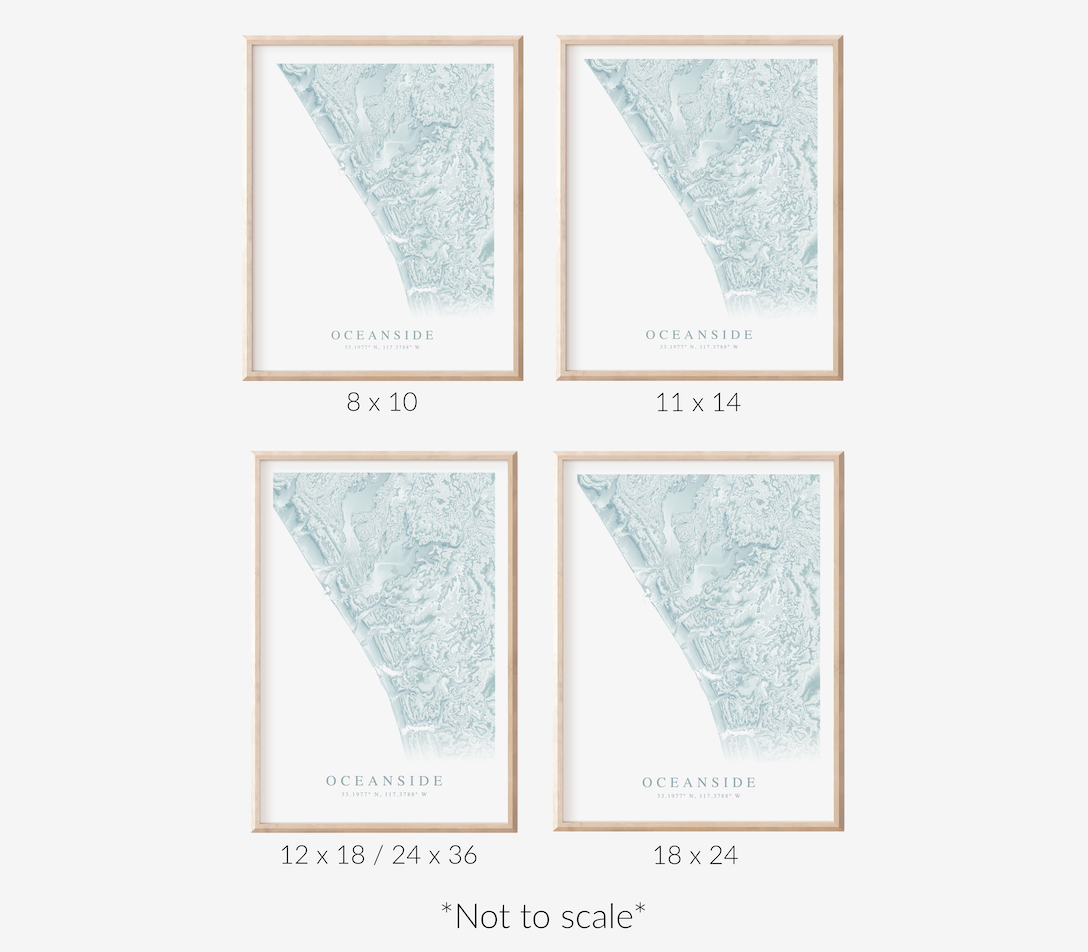 Oceanside CA Map Print