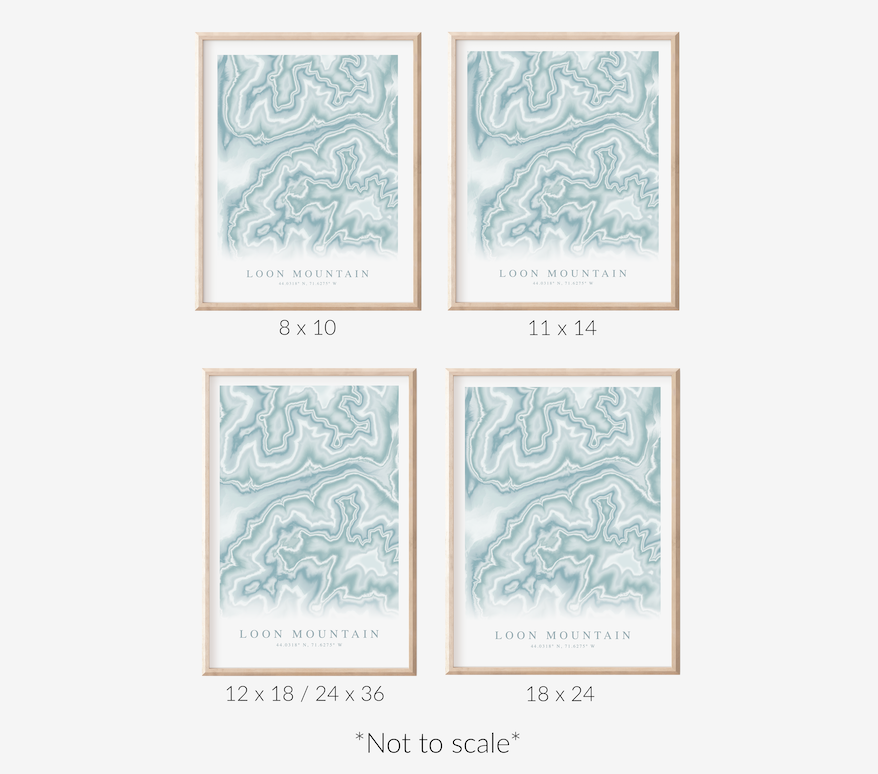 Loon Mountain Map Print