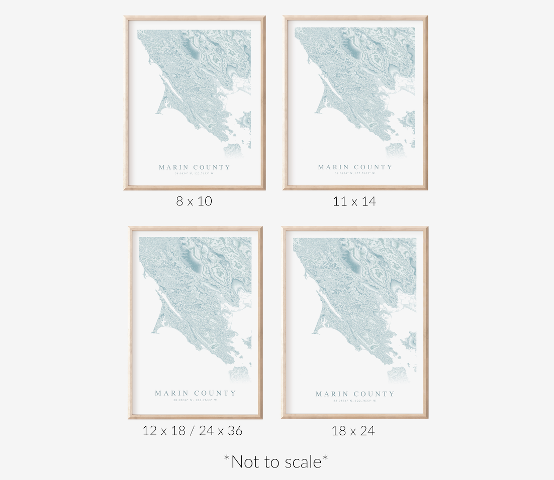 Marin County Map Print