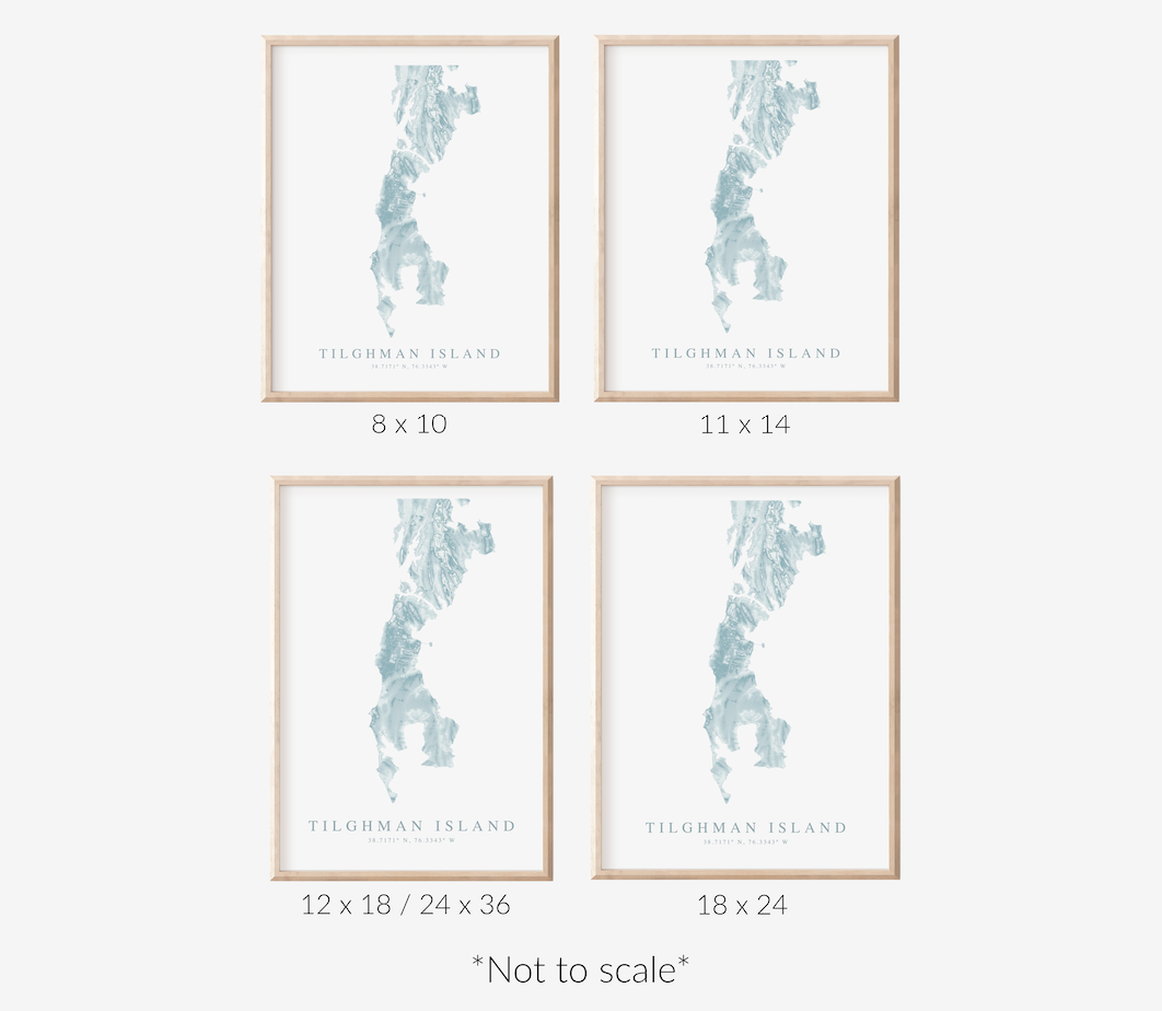 Tilgham Island Map Print