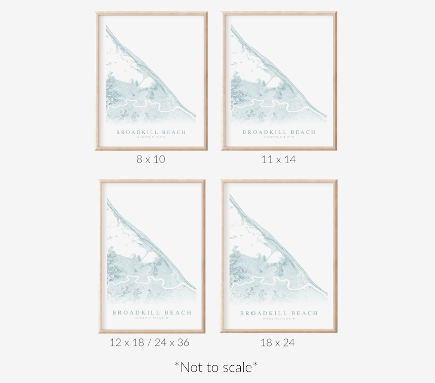 Broadkill Beach Map Print