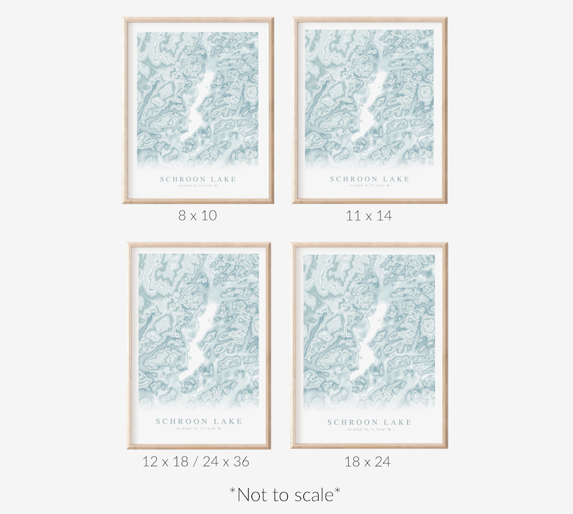 Schroon Lake Map Print
