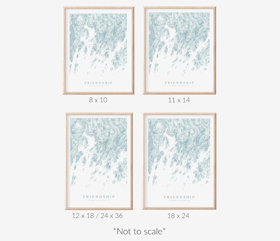 Friendship ME Map Print