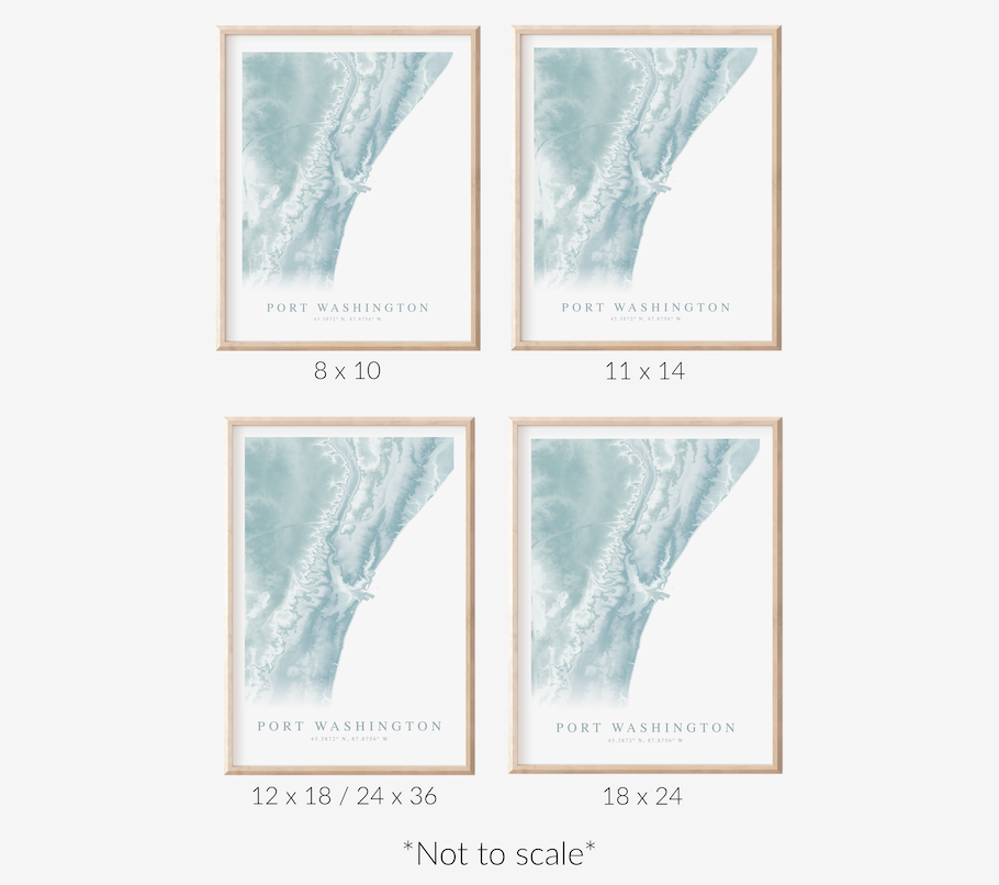 Port Washington WI Map Print