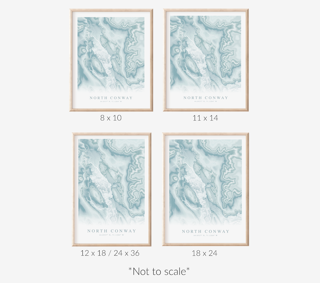 North Conway Map Print