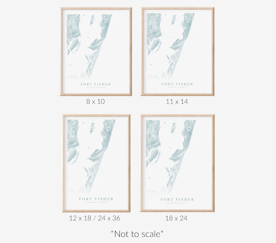 Fort Fisher Map Print