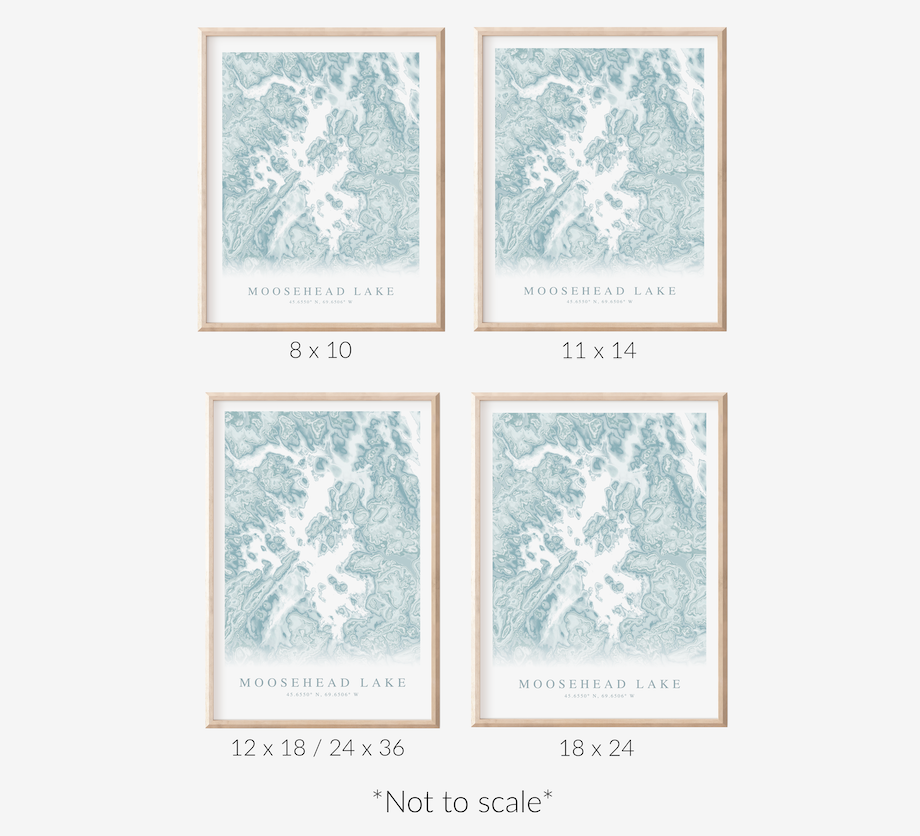Moosehead Lake Map Print