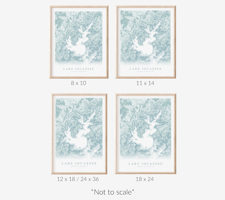 Lake Jocassee Map Print