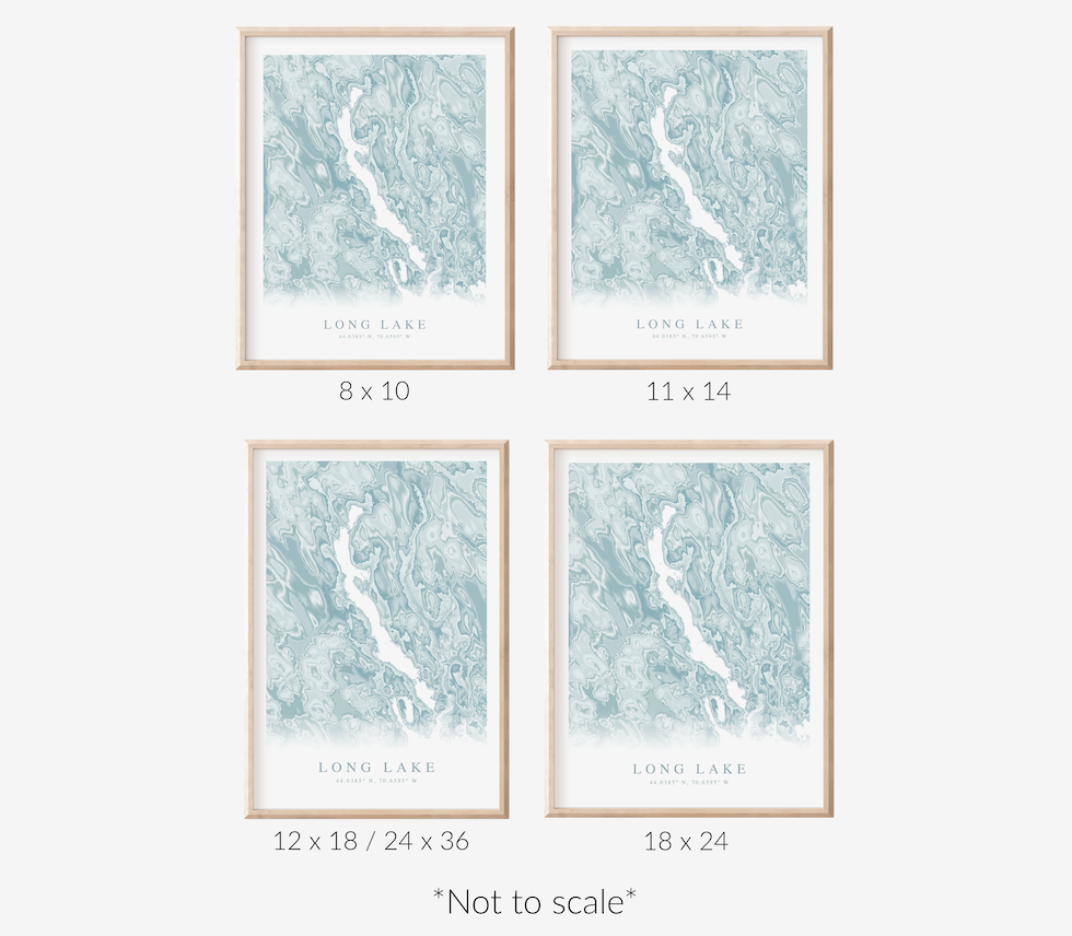 Long Lake ME Map Print