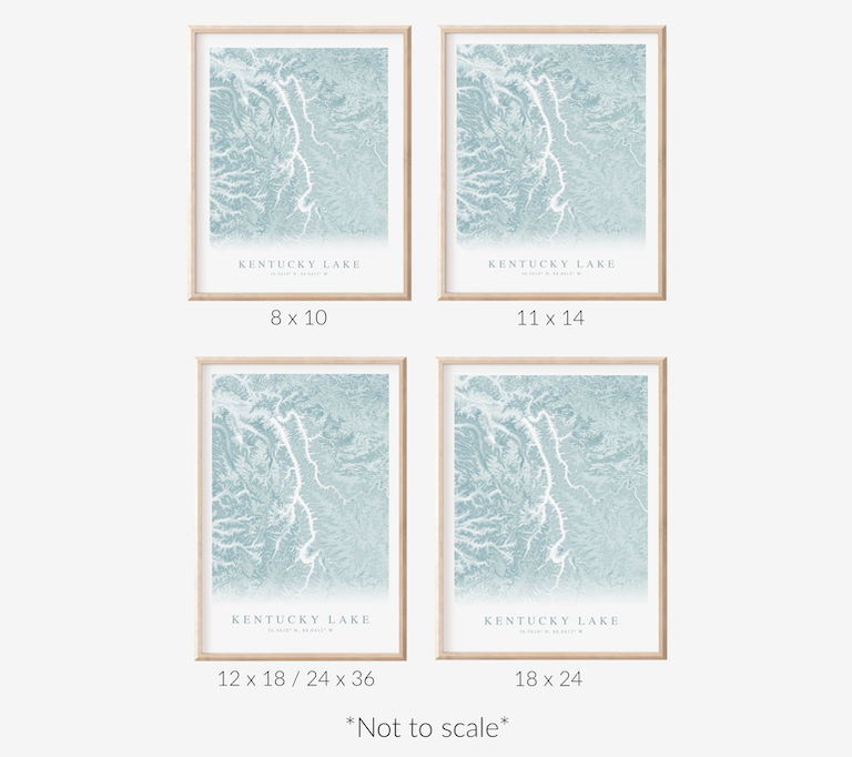 Kentucky Lake Map Print