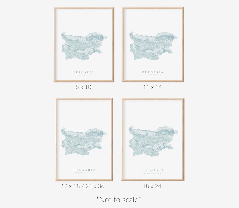 Bulgaria Map Print