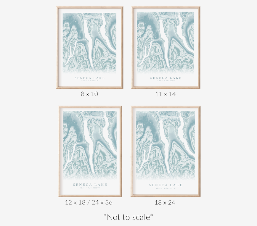 Seneca Lake Map Print