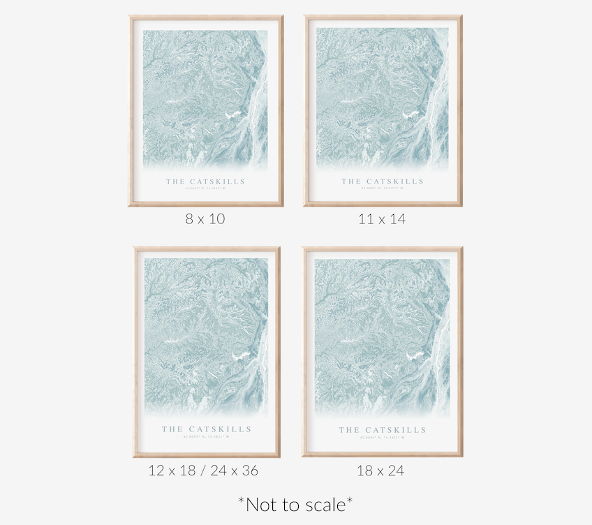 Catskills Map Print