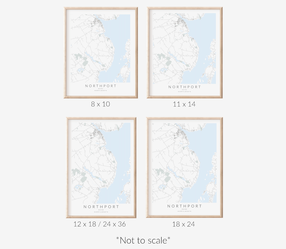 Northport ME Map Print