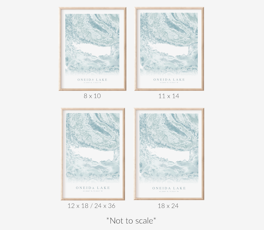 Oneida Lake Map Print